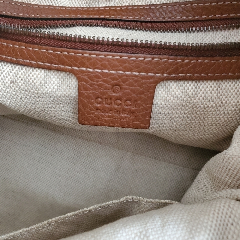 Gucci Soho Raffia Chain Tote Shoulder Bag - Picture 9 of 13